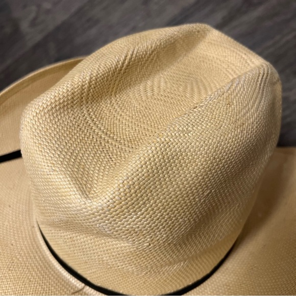 Stallion by STETSON straw cowboy hat, tan, hard shell - Picture 11 of 14